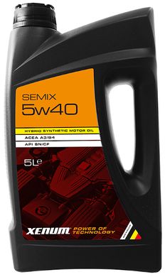 Напівсинтетичне моторне масло Xenum SEMIX 5W40 5 л (2041005A) 2041005 фото