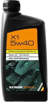 Моторное масло с эстерами Xenum X1 5W40 1 л (1167001) 1167001 фото